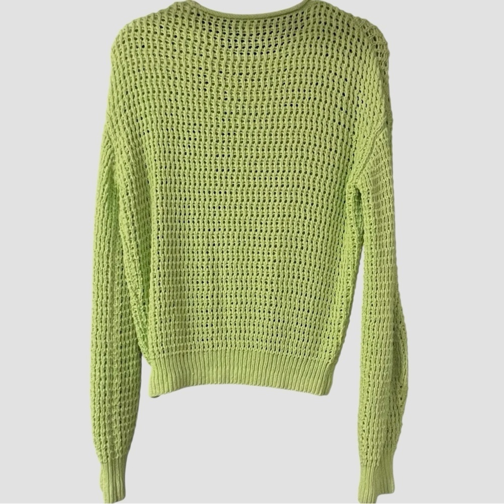 A.L.C. Laney Open Knit Crochet Balloon Sleeve Pullover Sweater — XS - Picture 5 of 11